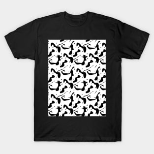 black and white decorative design for fabric or paper. Ornament modern new T-Shirt